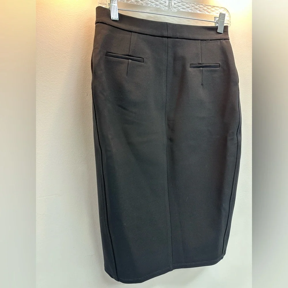 MaxMara Black Stretch Pencil Skirt EU 42 Classic Career Midi